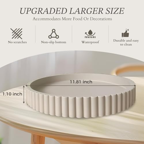 Large Round Decorative Tray for Coffee Table