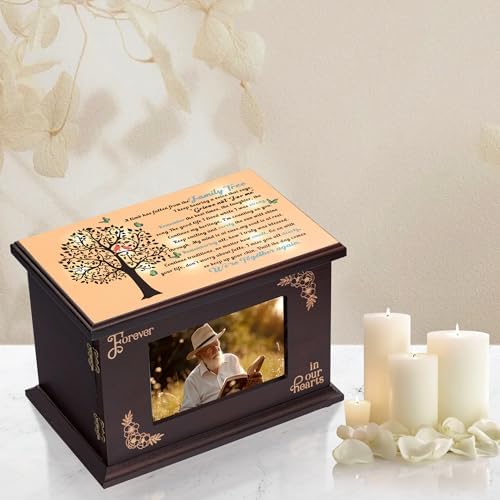 PREKIAR Wooden Cremation Urn with Photo Frame