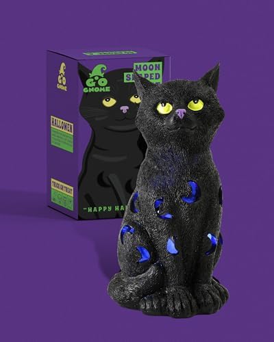 Black Cat Halloween Decor with LED Lights