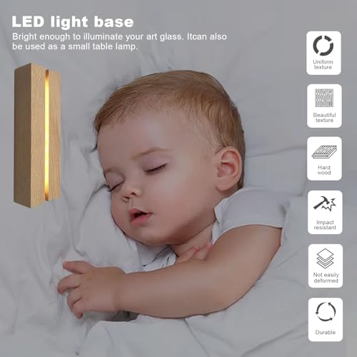 2 Pcs 1181 Inch Wooden LED Light Display Pedestal