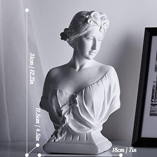 12 Inch Young Venus Bust Statue - Greek Goddess Home Decor