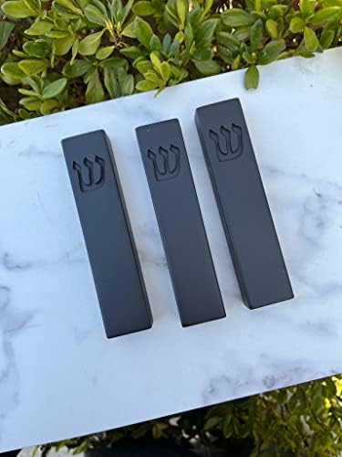 AS Mezuzah Case with Scroll - 5 Inches Black
