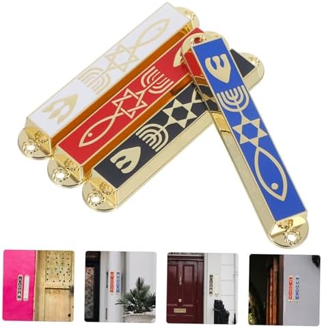 Wakauto 4pcs Retro Mezuzah Cases Decorative Gatepost Gifts