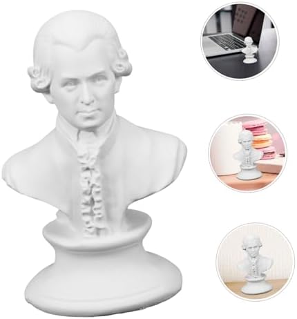 4pcs Mini Musician Bust Sculptures Resin Decor Desktop Statue