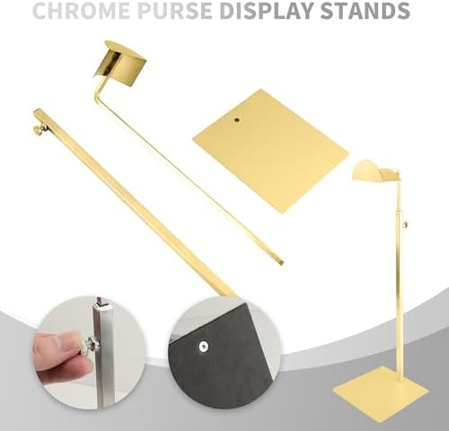 2 Pack Adjustable Gold Handbag Display Stand