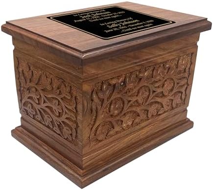 Extra Large Personalized Wooden Cremation Urn for Ashes