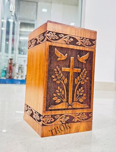 Handcrafted Rosewood Cremation Urn for Human and Pet Ashes