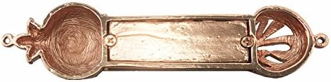 Handmade Metal 5 Inch Decorative Mezuzah with Gemstone Accents
