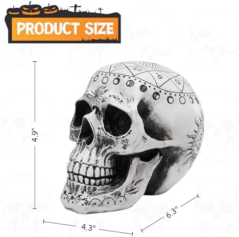 WONDER GARDEN Halloween Skull Decor Head