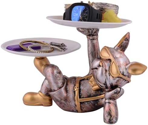 Cool Dog Showpiece with Plate for Home Decor 1