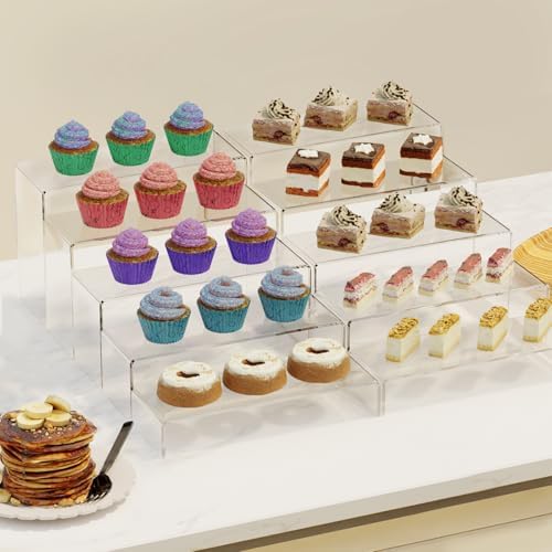 Anglelife 8 Piece Display Riser Set for Collectibles