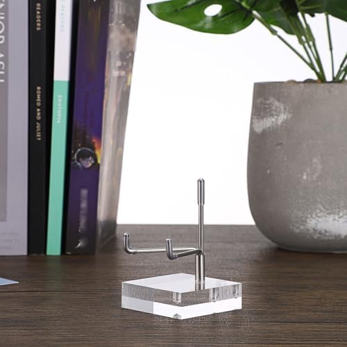 Hipiwe 2 Pcs Clear Acrylic Display Stand Holder with Adjustable Metal Arms Easel
