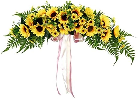 29 Inch Artificial Sunflower Swag for Wall Fireplace Decor