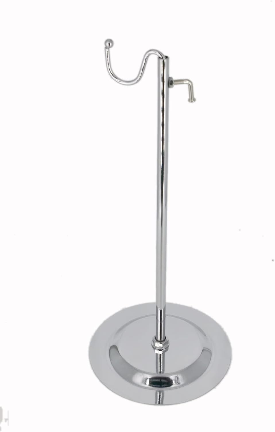 Adjustable Chrome Hook Display Stand for Handbags and Accessories