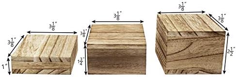MOOCA Customizable Wooden Risers Set 3 Height Options Oak