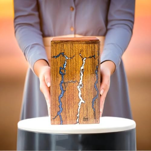 WoodAlley Rosewood Cremation Urn - Decorative Urn for Human Ashes