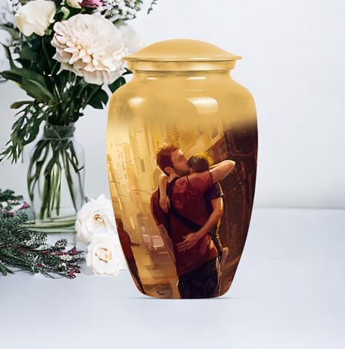 YATHABHISA Dad Urn - Large Velvet Bag Cremation Urn for Human Ashes
