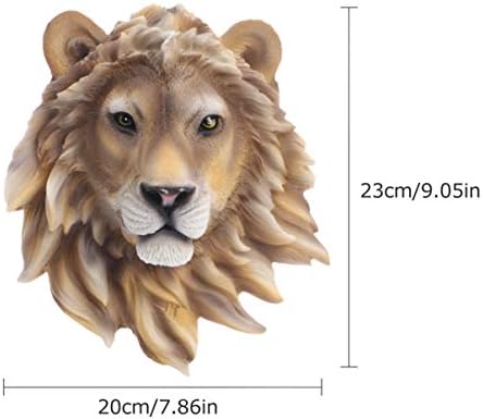 ULTNICE Rustic Resin Lion Head Wall Hanging Decor