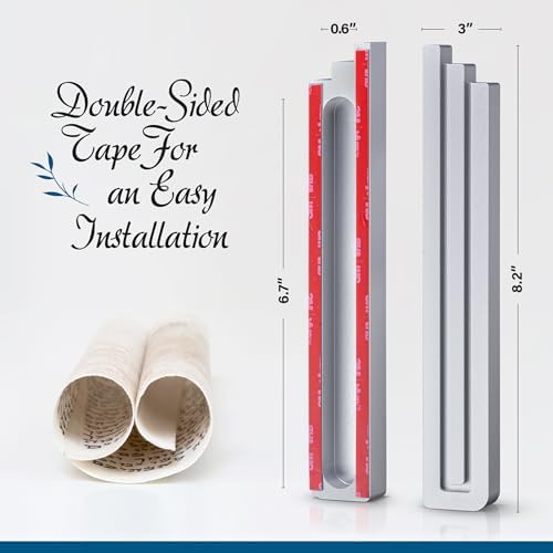 Ga Luxury Judaica Mezuzah Case - Shin Shaped Gold Silver Black Aluminum 7 Inch