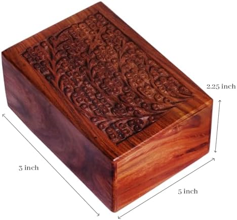 Wooden Urn for Human and Pet Ashes - Decorative Keepsake
