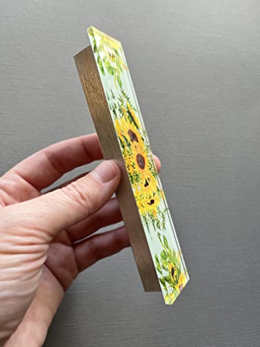 Lea Joelle Mezuzah Scroll Case with Sunflowers