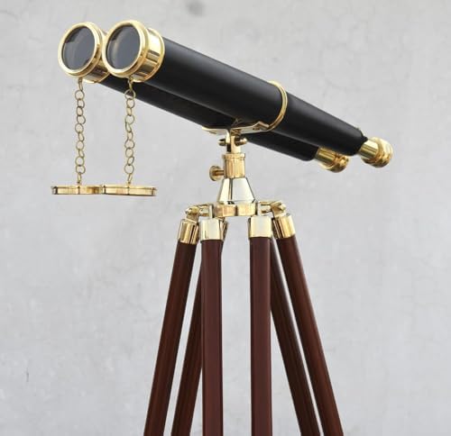 Brass Nautical Binocular with Tripod Stand