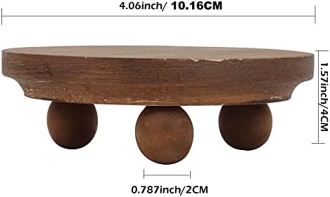 Defined Deco Mini Wood Risers 2 Pack 4 Inch Round