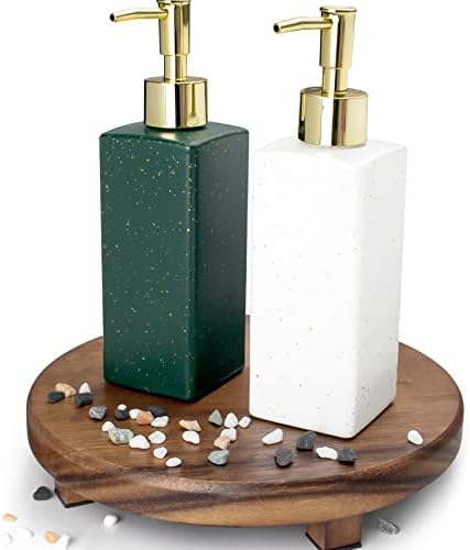 Walnut Wood Pedestal Stand for Kitchen Counter and Decor