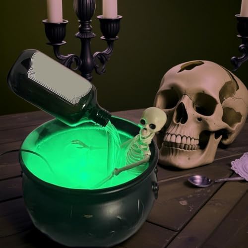 Halloween Decor Cauldron with Floating Potions and Diffuser