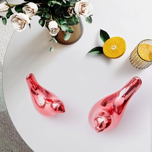 Notakia 2Pcs Small Pink Birds Statues Home Decor
