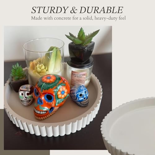 Large Round Decorative Tray for Coffee Table