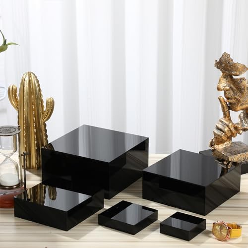 Geelin 8 Pack Acrylic Cube Risers with Hollow Bottoms