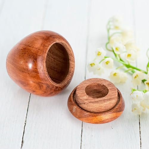 VACONICO 2 Pack Mini Wooden Ash Urns with Velvet Pouches