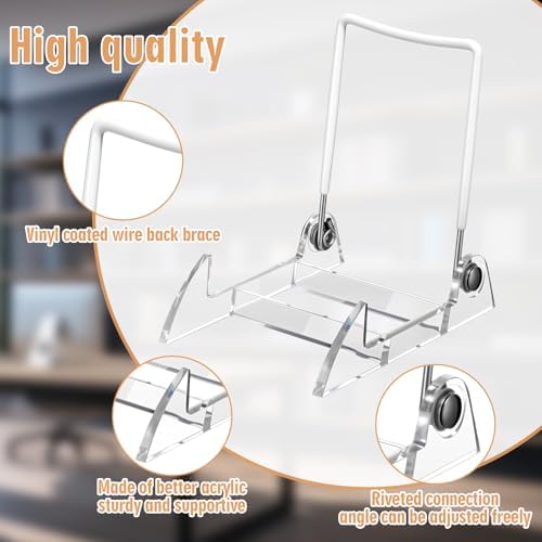 12 Pcs Adjustable Acrylic Easel Display Stand
