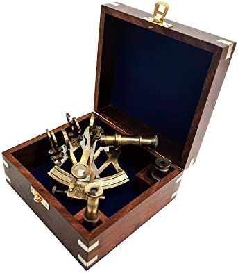 Marine Sextant - Cool Nautical Decor - Antique Brass Finish