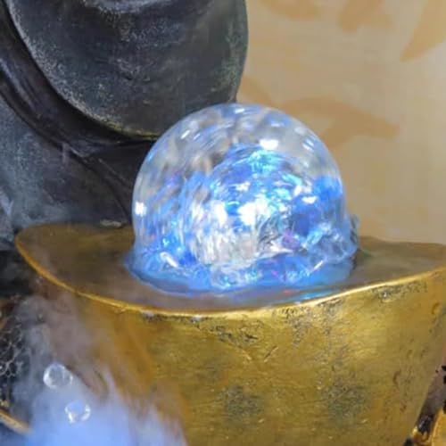 Healifty Crystal Ball Fountain Decoration with Stand