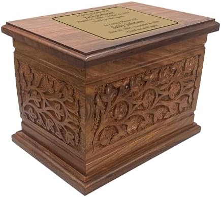 Extra Large Personalized Wooden Cremation Urn for Ashes