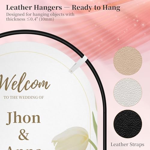 Wedding Welcome Sign Stand Holder - Adjustable Metal Easel