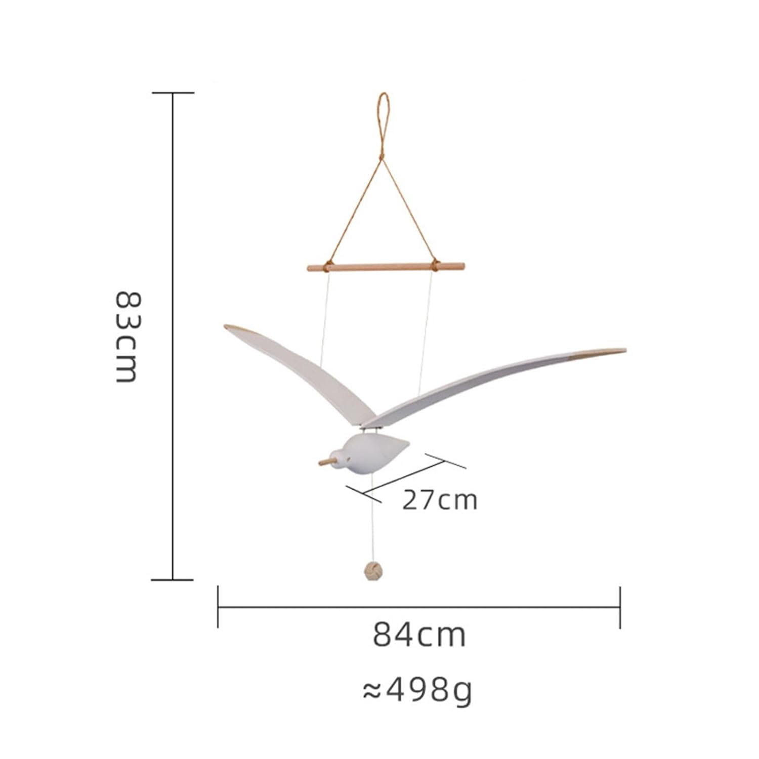 Wooden Seagull Mobile Decor for Home Ceiling
