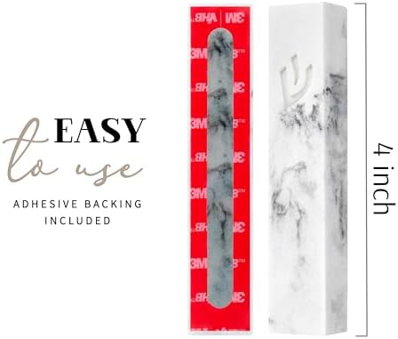 SURI Concrete Mezuzah Door Ornament with Scroll and Gift Box