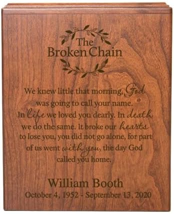 LifeSong Milestones Personalized Cherry Urn for Adult Ashes - The Broken Chain