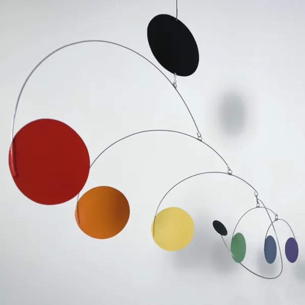 Mid Century Modern Hanging Mobile Circles with Disk