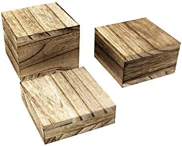 MOOCA Customizable Wooden Risers Set 3 Height Options Oak