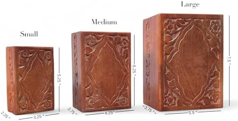 WoodGraphs Svaav Beautiful Handcrafted Wooden Urn Box