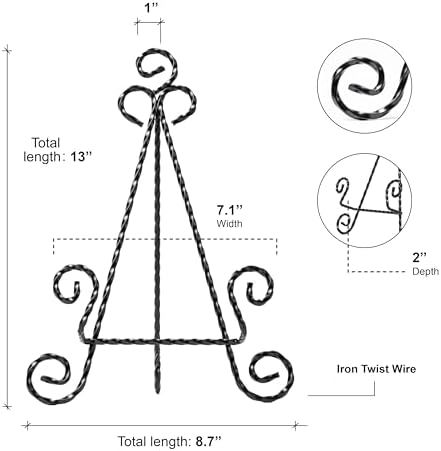 HOHIYA 3 Pcs 125 Inch Table Top Easels for Display