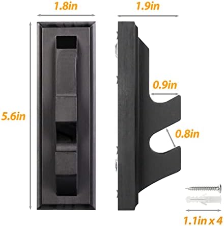Wooden Wand Holder 2 Tier Black Wall Mount