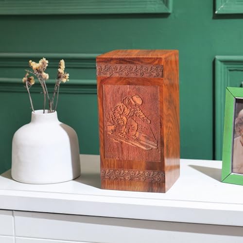 11 Inch Wooden Cremation Urn For Ashes