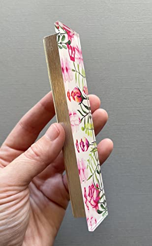 Lea Joelle Mezuzah Scroll Case with Pink Tulips