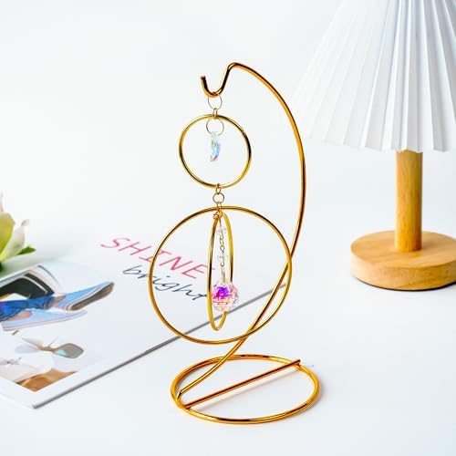 ZEERSHEE 3 Pcs Gold Hanging Display Stand for Decorations