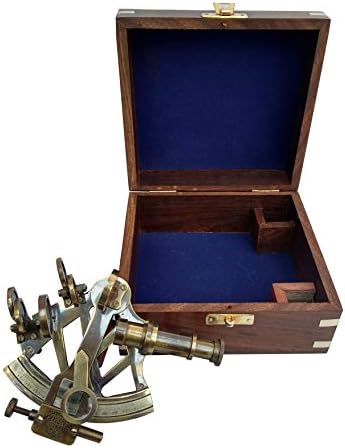 Marine Sextant - Cool Nautical Decor - Antique Brass Finish